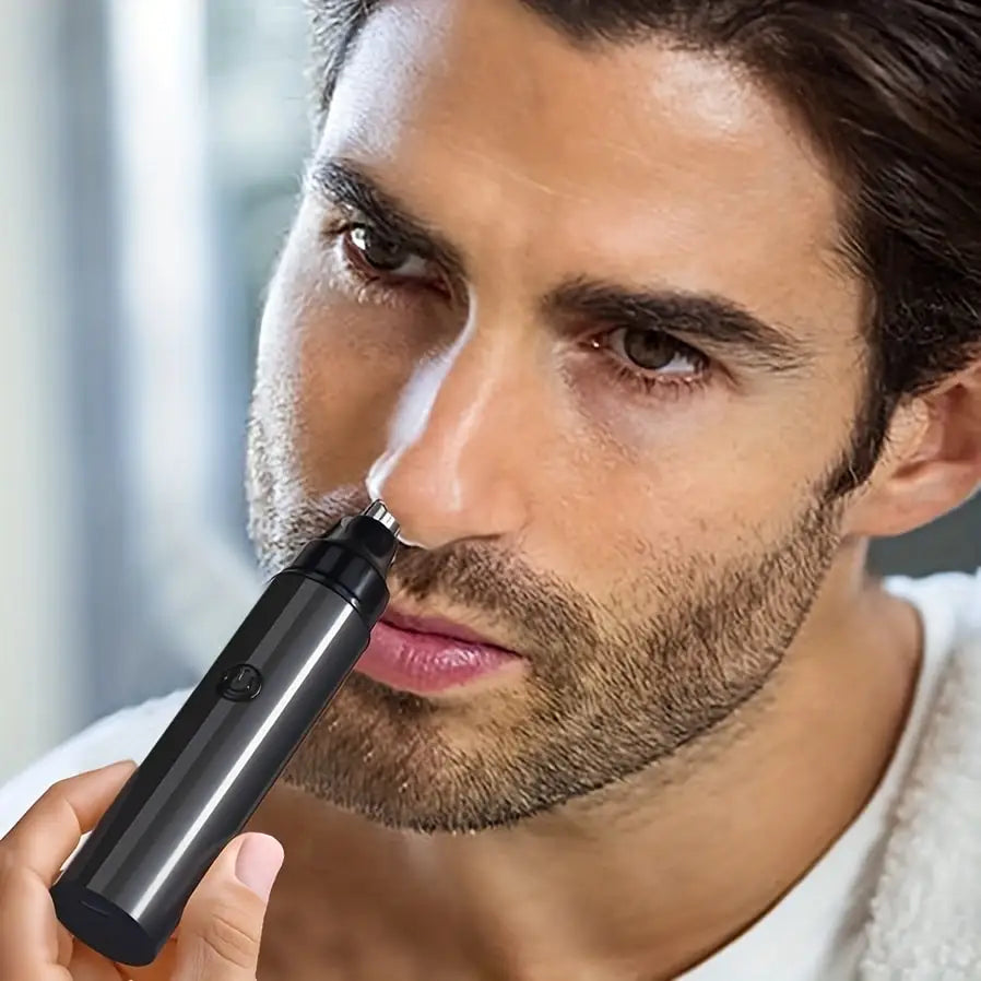 Rechargeable Nose Hair trimmer and Facial Hair remover for Men Nose Hair Shaver for nasal clearance - portable grooming tool for